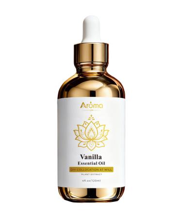 100% Pure Vanilla Essential Oil 4 Fl Oz - Essential Oils for Diffusers for Home & Skin & Aromatherapy & Home Care, Candle Scents for Candle Making Gifts for Women Valentine's Day Gift