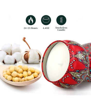 Scented Candles Gift Set - Aromatherapy Candles | 4 Large Natural Soy Wax Tins | Perfect for Birthday Valentine's Day & Christmas - Gardenia Lavender Vanilla & Rose - Buy Online on GoSupps.com