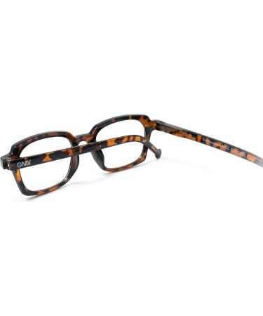 Gian Marco Venturi Unisex Sondrio Tortoise Reading Glasses - Stylish Comfortable & International Shipping Available - Buy Online on GoSupps.com