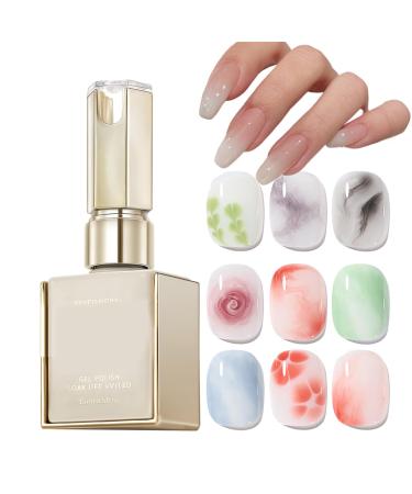 Stibtmr Gel Effect - UV/LED Gel 15ml Aquatic Gradient - Clear Top Coat - Secure Nail Top Coat - Ideal Gift for Women Sisters Friends Daughters or Girlfriends