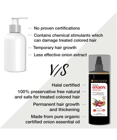 Soulflower Onion Hair Oil with Amla, Ashwagandha & Sandalwood - 100% Pure, Cold Pressed, Non-Greasy, 220 ml - Buy Online on GoSupps.com