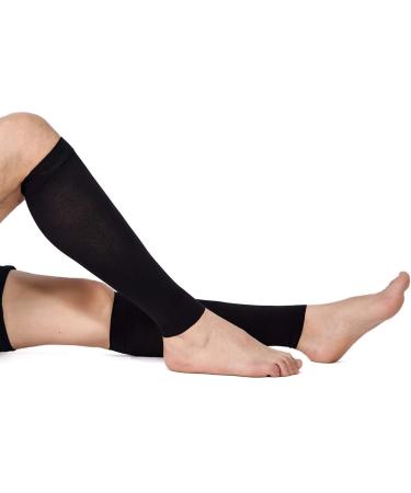 TOFLY Calf Compression Sleeve 20-30mmHg for Men & Women - 1 Pair, Black - Sizes S to 5XL - Buy Online on GoSupps.com