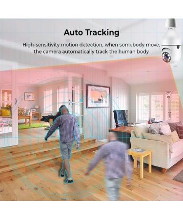 Tashi 1080P Light Bulb Camera | Wireless 5GHz & 2.4GHz WiFi Security Cam with Motion Detection & Night Vision | 360 Surveillance | 1Pack with 64G SD Card - Buy Online on GoSupps.com