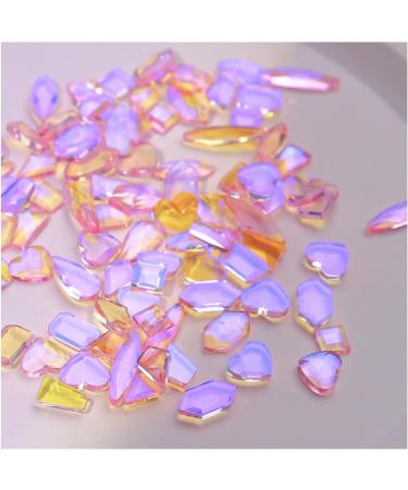 FEIlei 50Pcs Mixed Glass Crystal Hybrid Diamond Rhinestones Nail Art Decorations Drop Rhombus Flatback Stones 3D Gems - Buy Online on GoSupps.com