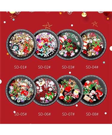 Tixqeaif Nail Colorful Nail Christmas Rhinestone Series 3D Manicure Nail Art Decor DIY Rivet Studs Pearl Jewelry SD-04 - Buy Online on GoSupps.com