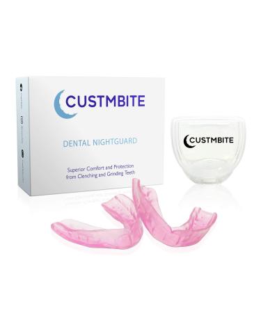 CustMbite Nightguard, Pink (2 Pack) - Made in USA - Night Guard for Teeth Grinding