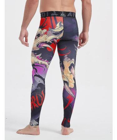 LAFROI Men's Quick Dry Compression Fit Tights Leggings - Blood Moon Small - Buy Online on GoSupps.com