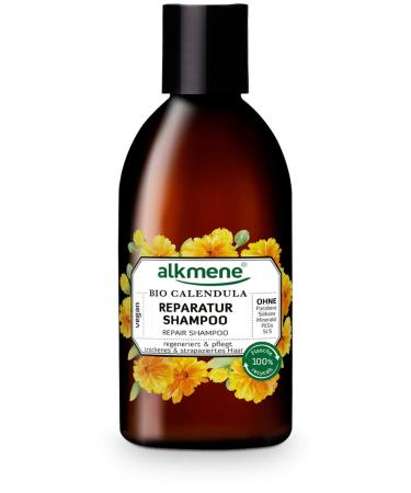 alkmene Organic Calendula Repair Shampoo - Shampoos for dry and damaged hair - Plant-based shampoo without silicone parabens mineral oils SLS and SLES - Shampoos (1x 250 ml)