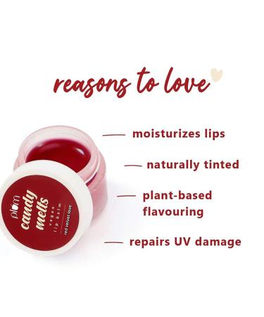 Candy Melts Vegan Lip Balm - Red Velvet Love | Moisturizes & Nourishes Dry Lips | 100% Vegan Tinted Lip Balm 12g - Buy Online on GoSupps.com