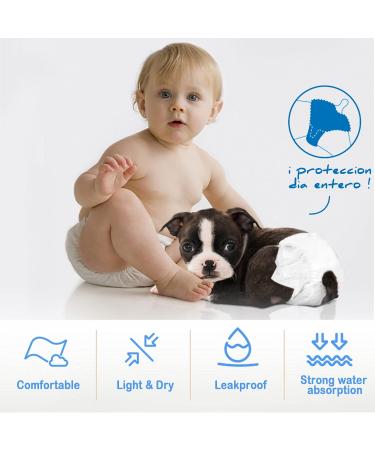 Buy BPS 16-Pack Super Absorbent Disposable Diapers for Dogs | Hygienic Pet Training | Sizes M & More - Buy Online on GoSupps.com