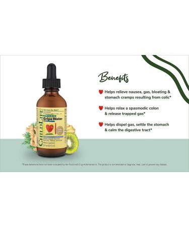 ChildLife Organic Gripe Water for Colic, Teething & Hiccups - 2 Fl Oz (Pack of 2) - Allergen Free & Non-GMO - Buy Online on GoSupps.com