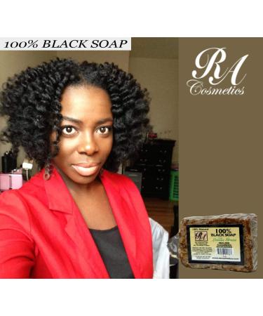 RA Cosmetics 100% Black Soap with Lemon Grass - Natural Skin Care 5 oz | Buy Internationally - Buy Online on GoSupps.com