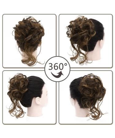LE SECRET Synthetic Curly Messy Bun Hair Piece - Brown Mix Natural Blonde - Updo Hair Bun Extensions for Women and Girls - Buy Online on GoSupps.com
