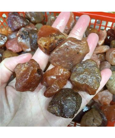 Natural Rough Carnelian Raw Stone Crystal Red Agate Reiki Gemstone Craft Decor - (Color: Random delivery Size: 15-30mm) Stone Mineral Specimen