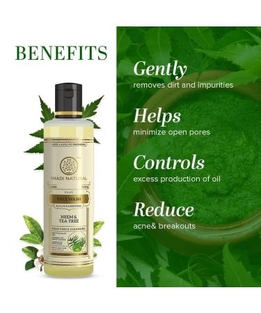K.hadi N.atural Neem and Tea Tree Face Wash Purifying and Cleansing Formula 200ml - Buy Online on GoSupps.com