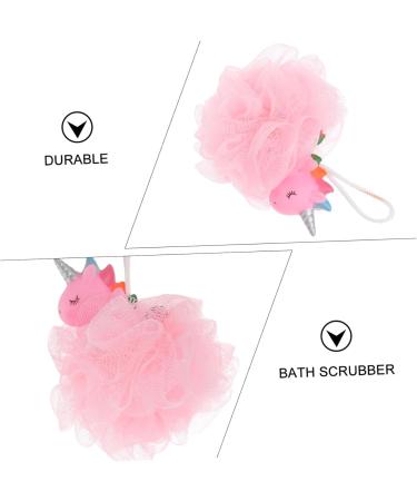 MERRYHAPY Unicorn Bath Ball Exfoliator Sponge - 2pcs Loofah for Infants | Bubble Bath & Body Scrubber for Baby Girls | Pink Bathing Essential - Buy Online on GoSupps.com