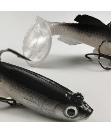 VMSIXVM Fishing Jig Head Swim Shad Lure - 10pcs Soft Plastic Swimbaits for Bass Trout Sinking Baits Kit - Fishing Gear and Gifts - Weedness Pre Rigged Swim Baits - Buy Online on GoSupps.com