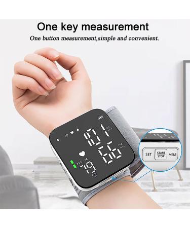 Automatic Digital Wrist Blood Pressure Monitor with Large Display Screen - 180 Reading Memory - 2 Users - Home Use - BP Cuff Size 5.31-7.68 - Black USB Type-c - Buy Online on GoSupps.com