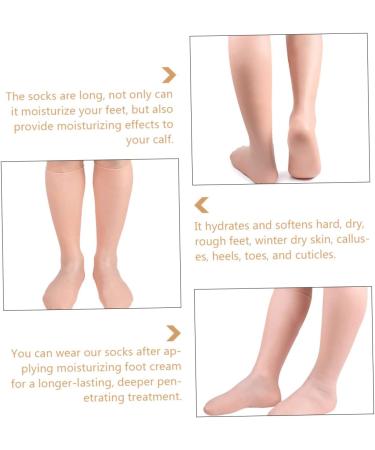Healeved 2 Pairs Exfoliating Moisturizing Socks Rainbow Birthday Party Hats Feet Moisturising Socks Foot Care Supplies Dry Heels Socks Long Moisturizing Socks Girl Heels Sebs Women's Socks - Buy Online on GoSupps.com