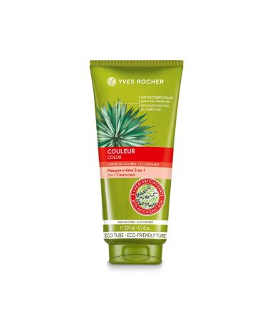 Yves Rocher Repairing Hair Mask and Color Protecting for Incredibly Softer Hair with Organic Agave - Dermatologically tested 200 ml Eco-Friendly tube
