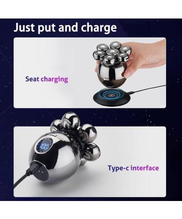 Head Shaver for Men - 5 in 1 Electric Bald Head Shaver 7D Floating Cutter Waterproof Beard Trimmer USB Wireless Charging - Buy Online on GoSupps.com