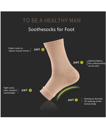 FHSERO Neuropathy Socks (3 Pair) - Ankle Brace Compression Support for Women & Men - Soothe Socks Arch Support (Large/XLarge Set1) - Buy Online on GoSupps.com