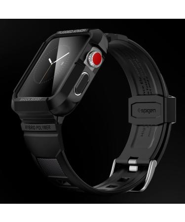 Spigen Rugged Armor Pro Apple Watch Band with Case 42mm Series 3/2/1 - Black - Buy Online on GoSupps.com