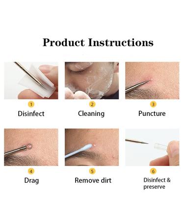 Blackhead & Pimple Removal Tool Kit - 4 Pcs Stainless Steel Set for Nose & Face - Buy Online on GoSupps.com