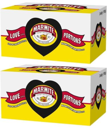 Hamperly Gifts Yeast Extract Bundle Consisting of Marmite Love Portions Spread 24 x 8g Box x2 (48 Portions Total) - Buy Online on GoSupps.com