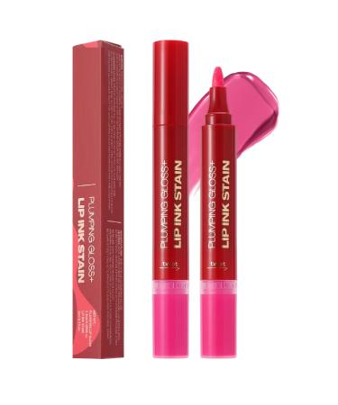 Lip Pencil and Nourishing Oil Kit | Dual-Tip Lip Pencil and Lip Gloss Kit - Non-Sticky Nourishing Cosmetics for Women and Girls