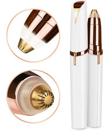 Women's Eyebrow Trimmer & Facial Hair Remover - Pain-Free Electric Razor for Body & Face - White - Buy Online on GoSupps.com