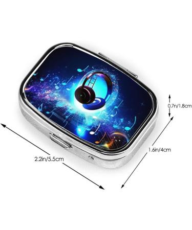Music Night Printed Square Pill Box - Portable Travel Medicine Organizer for International Shipping - Buy Online on GoSupps.com