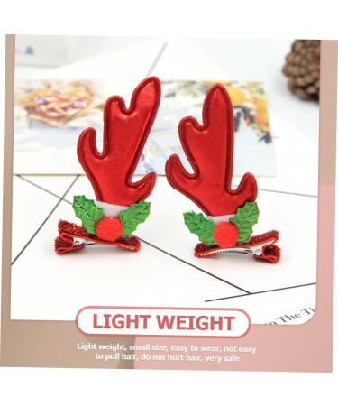 FRCOLOR 16 Pairs Christmas Hair Decor Cute Hair Clips Antlers Hair Clip Women Hair Clips Antler Barrettes Antler Hair Barrette Kids Decor Three-dimensional Gold Powder Cloth Child Hairpin - Buy Online on GoSupps.com