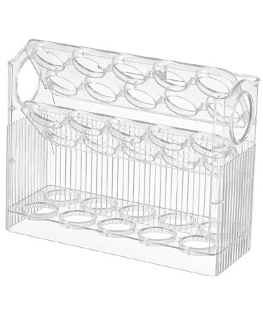 GRIRIW Fridge Egg Holder Egg Storage Box Mini Drawer Space Savers Organizers Plastic Household Egg Holder Egg Rack Dedicated