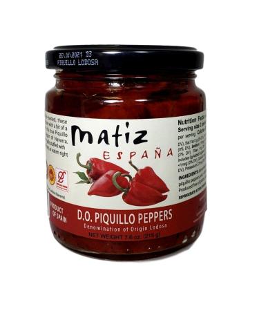 Matiz Espana Piquillo Peppers, Denomination of Origin Lodosa, 7.6 ounce (1 Jar) 7.6 Ounce (Pack of 1)