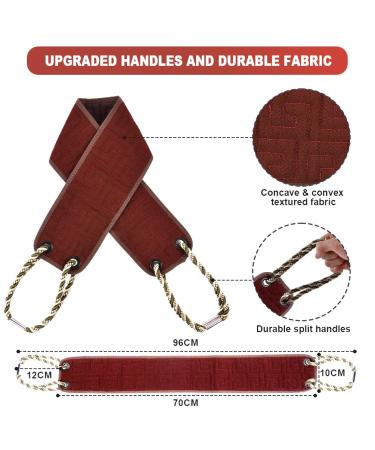 Uraqt Back Scrubber - Double-Sided Peeling Washcloth for Effortless Dead Skin Removal | Shower Essential with Handles (Brown) - Buy Online on GoSupps.com