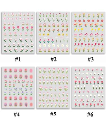 Decor Nail Design Tulip DIY Manicure 3D Holographic Flower Nail Stickers(5) Style05 - Buy Online on GoSupps.com