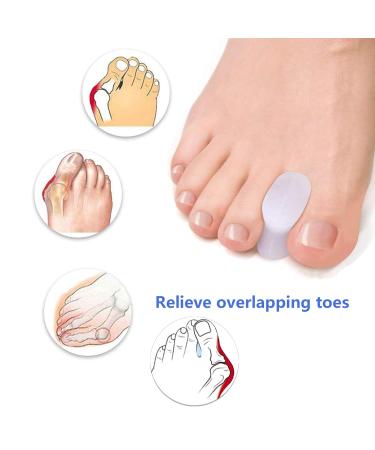 Haobin Silicone Toe Spreader | 8-Piece Gel Toe Separator for Pain Relief & Correction | Overlap & Hammer Toe Relief - Buy Online on GoSupps.com