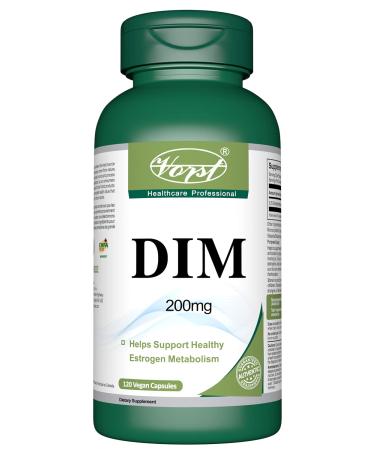 VORST DIM Supplement 200mg 120 Vegan Capsules | Healthy Estrogen Metabolism | Diindolylmethane for Women & Men | 1 Bottle 120 count (Pack of 1)
