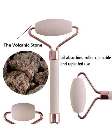 Oil Absorption Face Massager - Jade Roller for Puffy Eyes & Skin Care | Self Care Beauty Gift (Rose Gold) - Shop Internationally - Buy Online on GoSupps.com