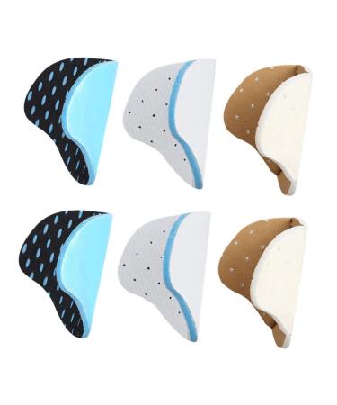 FRCOLOR 3 Pairs Sneaker Heel Stickers Heel Cushion for Loose Shoes Heel Grips Pads Pads for Adhesive Heel Protector Pads Pads Liner Silicone Gel Simple Pu Leather Half Pad
