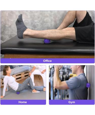 Uraqt Fascia Ball Set 2 Hedgehog Massage Balls for Muscle Tension Relief (Purple) | Perfect for Feet Back Neck & Hands - Buy Online on GoSupps.com