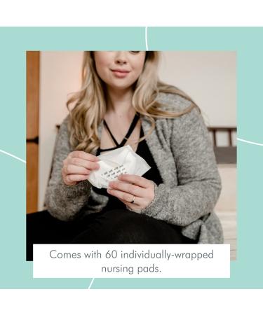 Motif Medical Disposable Nursing Pads - 60 Pack, Natural and Breathable Material, High Absorbency and Leak Protection, Adhesive Strips included - Buy Online on GoSupps.com