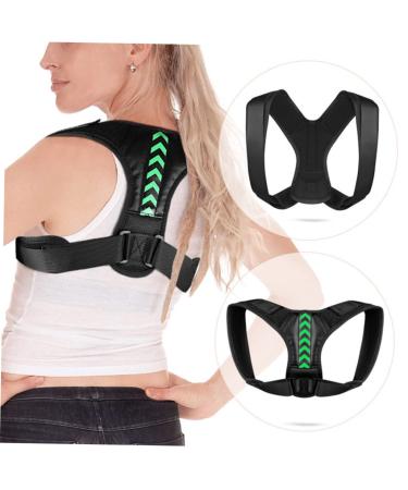 FOMIYES Posture Correcting Belt - Adjustable Upper Back Brace for Improved Sitting Posture - Hump Support - 45X18X1cm Black - Buy Online on GoSupps.com