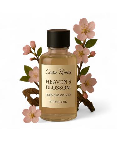Casa Roma Heaven s Blossom Aroma Oil Premium Cold-Air Diffuser Oil Blend with Magnolia Cherry Blossom Jasmine & Vanilla Compatible with Casa Roma & Waterless Diffusers (120ml Bottle)
