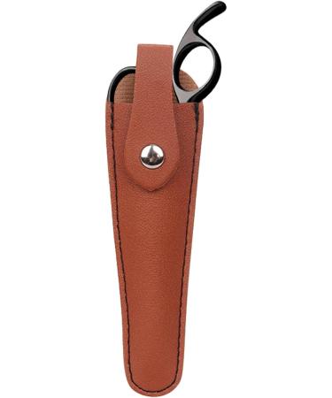 Scissors Sheath - Scissor Sheath Pouch for Hair Salon | PU Leather Scissors Protector Shears Hairdressing Scissors Case for Home Barber Shop Brown - Buy Online on GoSupps.com