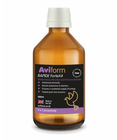 Aviform RAPIDE ForteX4 - Supplement for Racing Pigeons - Improve Stamina Endurance Recovery and Immunity (100ml)