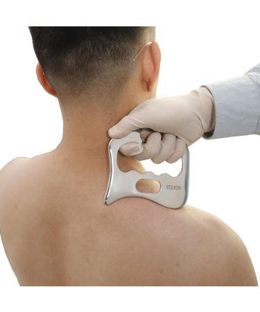 Justsun Gua Sha Schaber - Stainless Steel Soft Tissue Massage Tool for Spa & Acupuncture - Relieve Muscle Pain - Buy Online on GoSupps.com