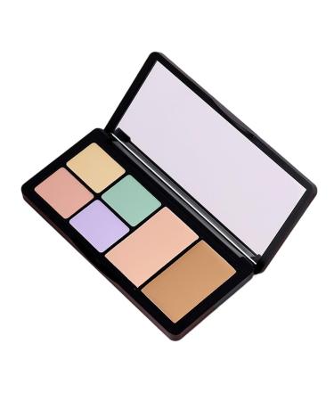 Dmuzsoih Corrective Concealer Palette Color Corrector Palette6 Color Cream Concealer Palette with Brush Contour Palette Full Coverage Makeup Palette Longlasting corrective concealer for redness