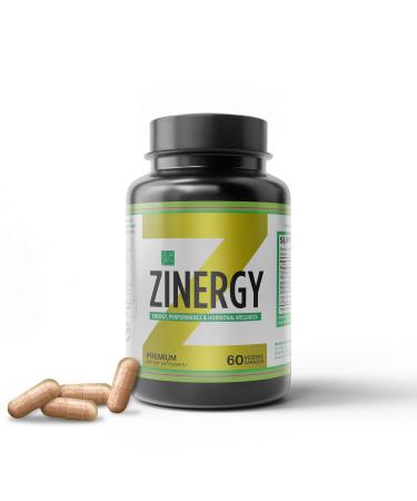 Dr. Zisman ZINERGY Natural Energy and Performance Booster - All-Natural for Men and Women Boosts Energy and Vitality - Premium Formulated Capsules (60 Capsules)